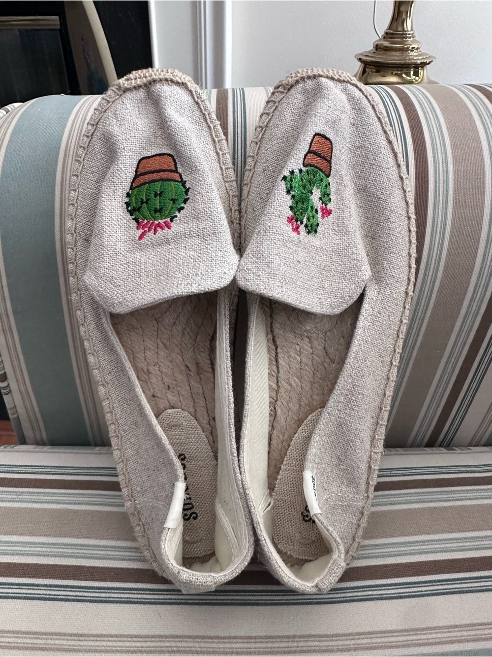 Soludos Natural Canvas Slip-On Espadrilles with Jute Insole